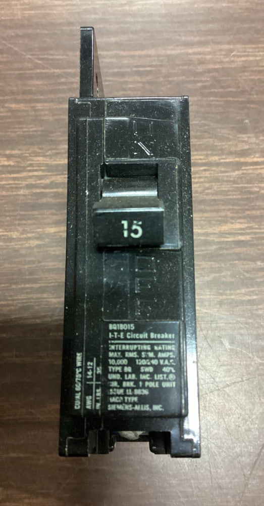 ITE Gould Siemens EQ BQ1B015 15A 1 Pole 120/240V Bolt-In Breaker E80