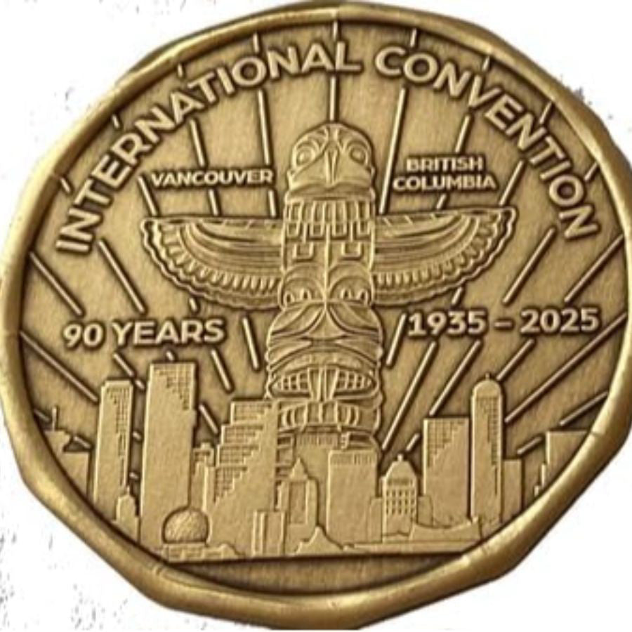 International Convention 2025 Medallion 90 Years Language of The Heart BC Vancou