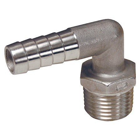 Dixon 1290404Ss Barbed Hose Fitting,Hose Id 1/4",Npt