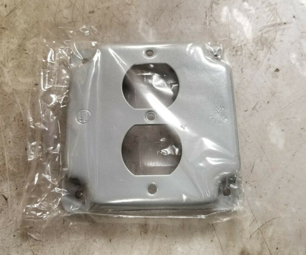 NEW MULBERRY DUPLEX COVER SQUARE SURFACE COVER RAISED 4" STEEL 11402