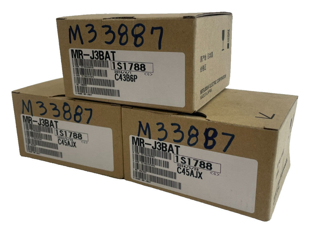 NEW MITSUBISHI MR-J3BAT REPLACEMENT BATTERY MRJ3BAT LOT OF 3