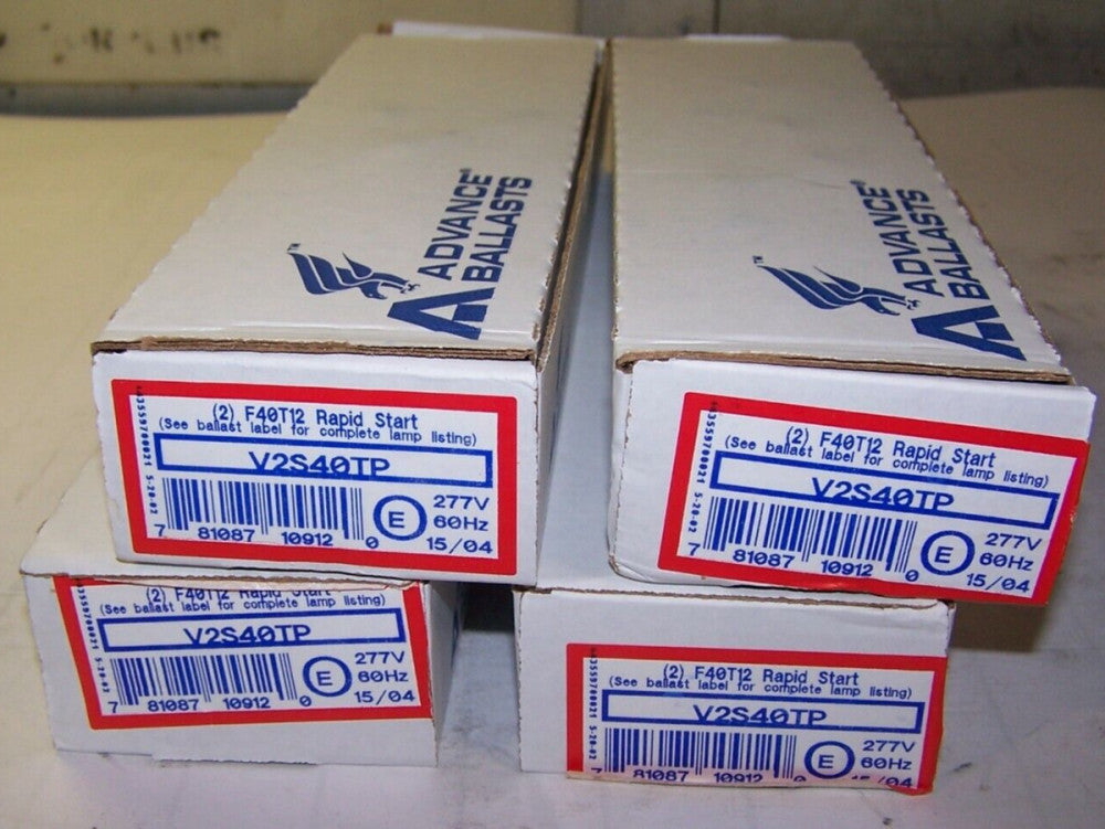 4) NEW ADVANCE RAPID START ELECTRONIC BALLAST 277 VAC  V2S40TP  LOT OF 4