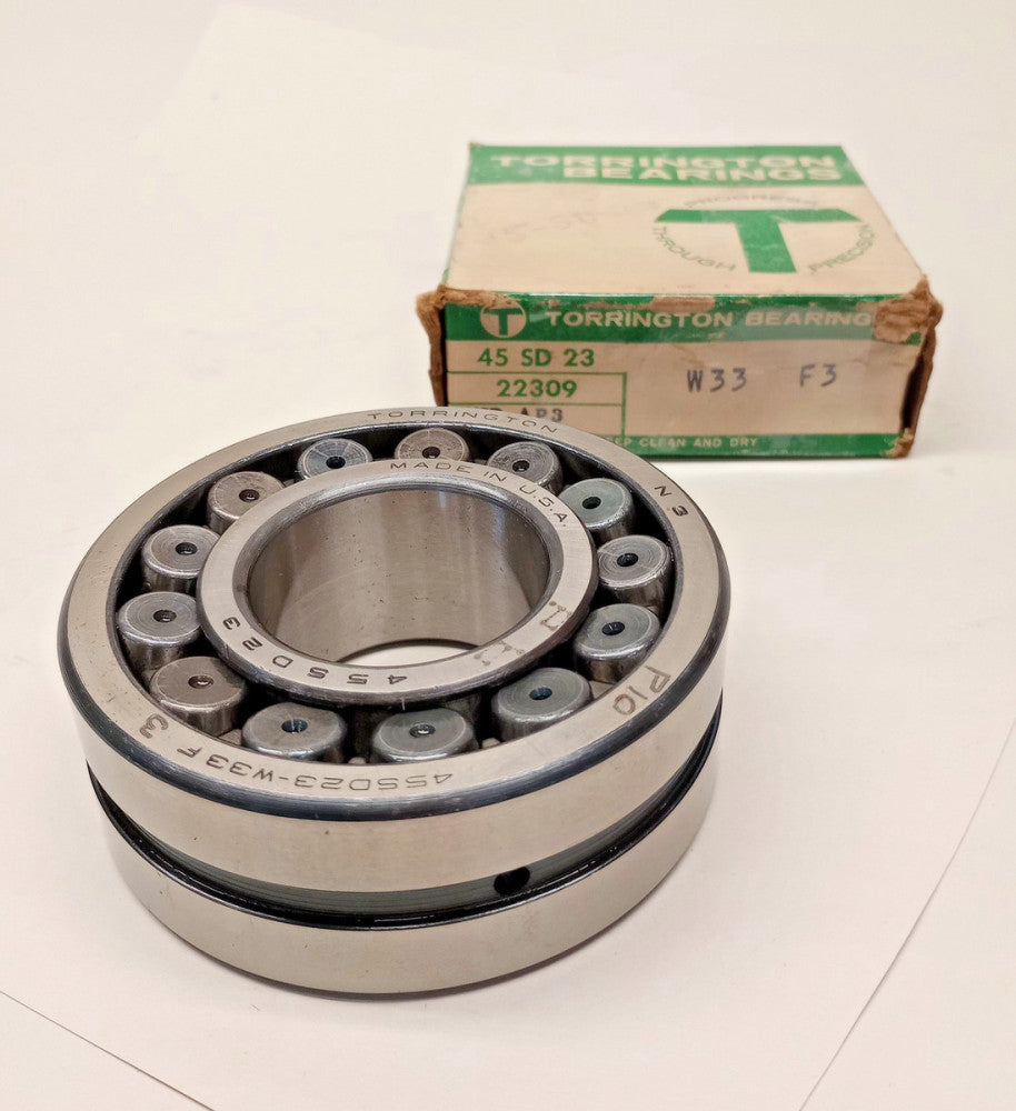 Torrington 45SD23-W33-F3 Spherical Roller Bearing USA 45x100x36mm 22309W33F3