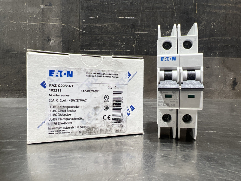 Eaton NSB FAZ-C20/2-RT Din Rail Mounted Circuit Breakers EA Nos Surplus