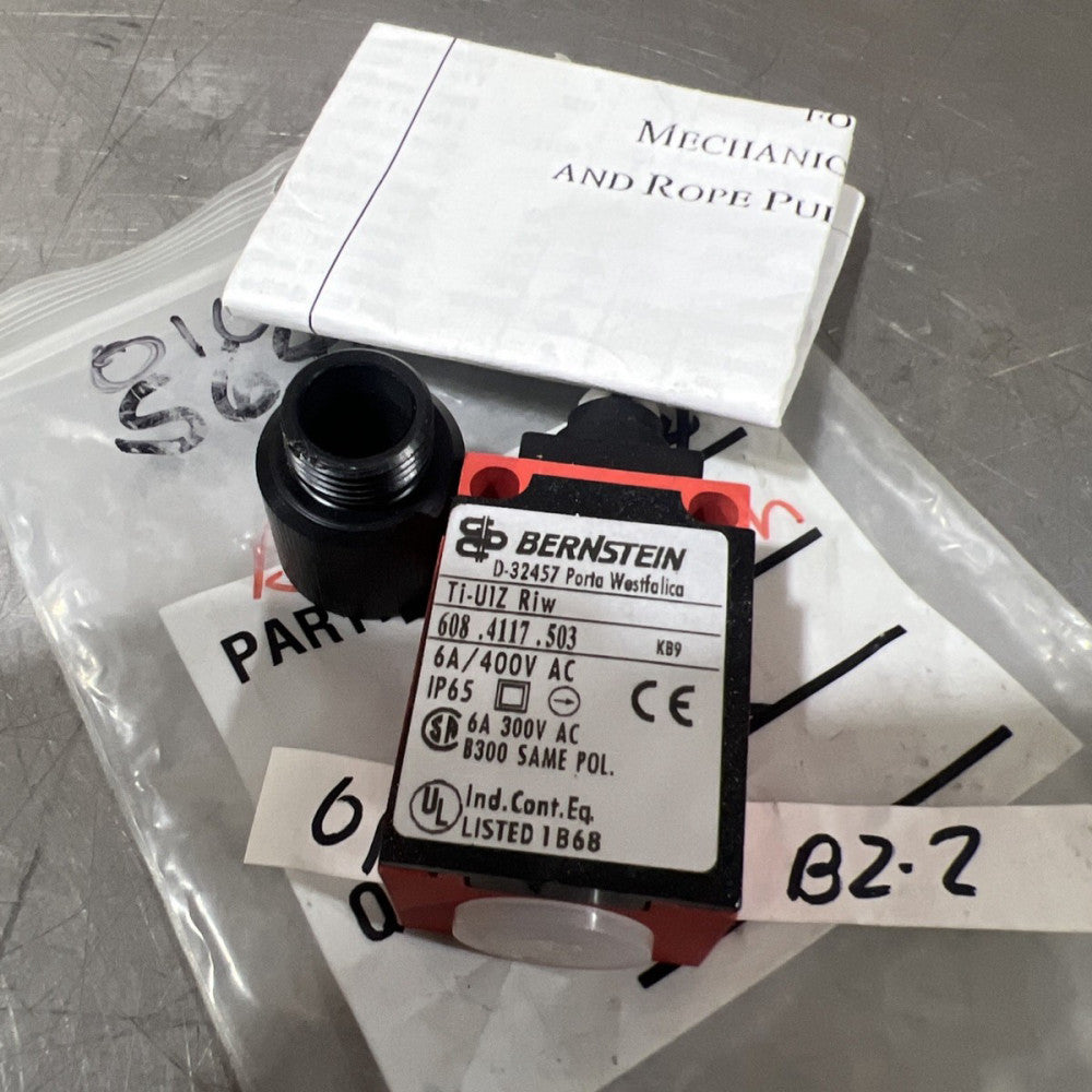 608.4117.503 | Bernstein | Limit Switch, 6A, 400VAC, IP65, Nos Surplus