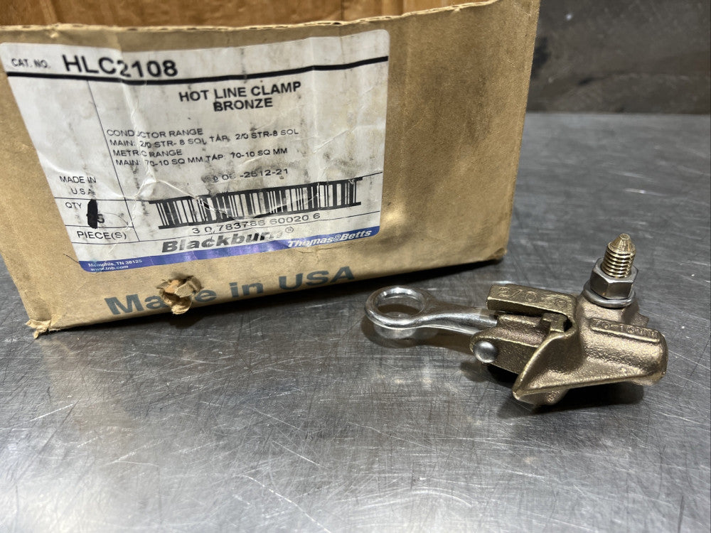 Blackburn Thomas & Betts HLC2108 Hotline Clamp Bronze 8 AWG to 2/0 70-10MM Nos