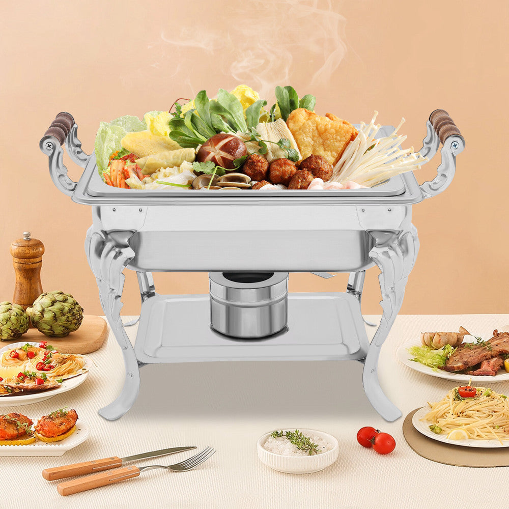 4L/4.23QT Stainless Steel Chafer Chafing Dishes Sets Catering Food Warmer