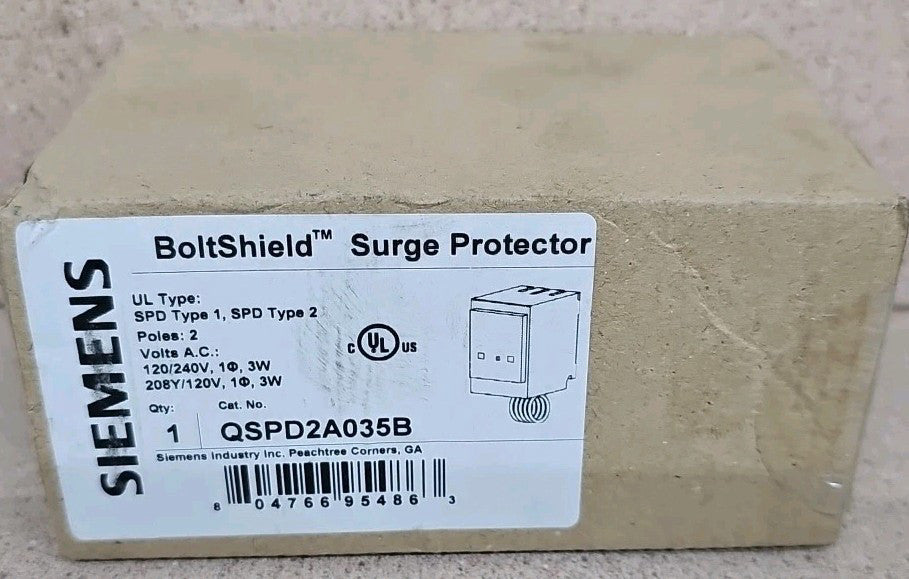 QSPD2A035B 35 KAmp BoltShield Indoor Surge Protective Device NEW