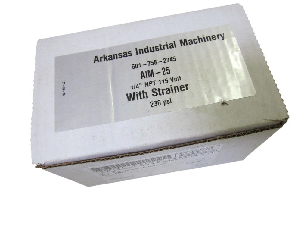 ARKANSAS INDUS. MACHINERY AIM-25 1/4" NPT 115V W/ STRAINER 230PSI NSMP