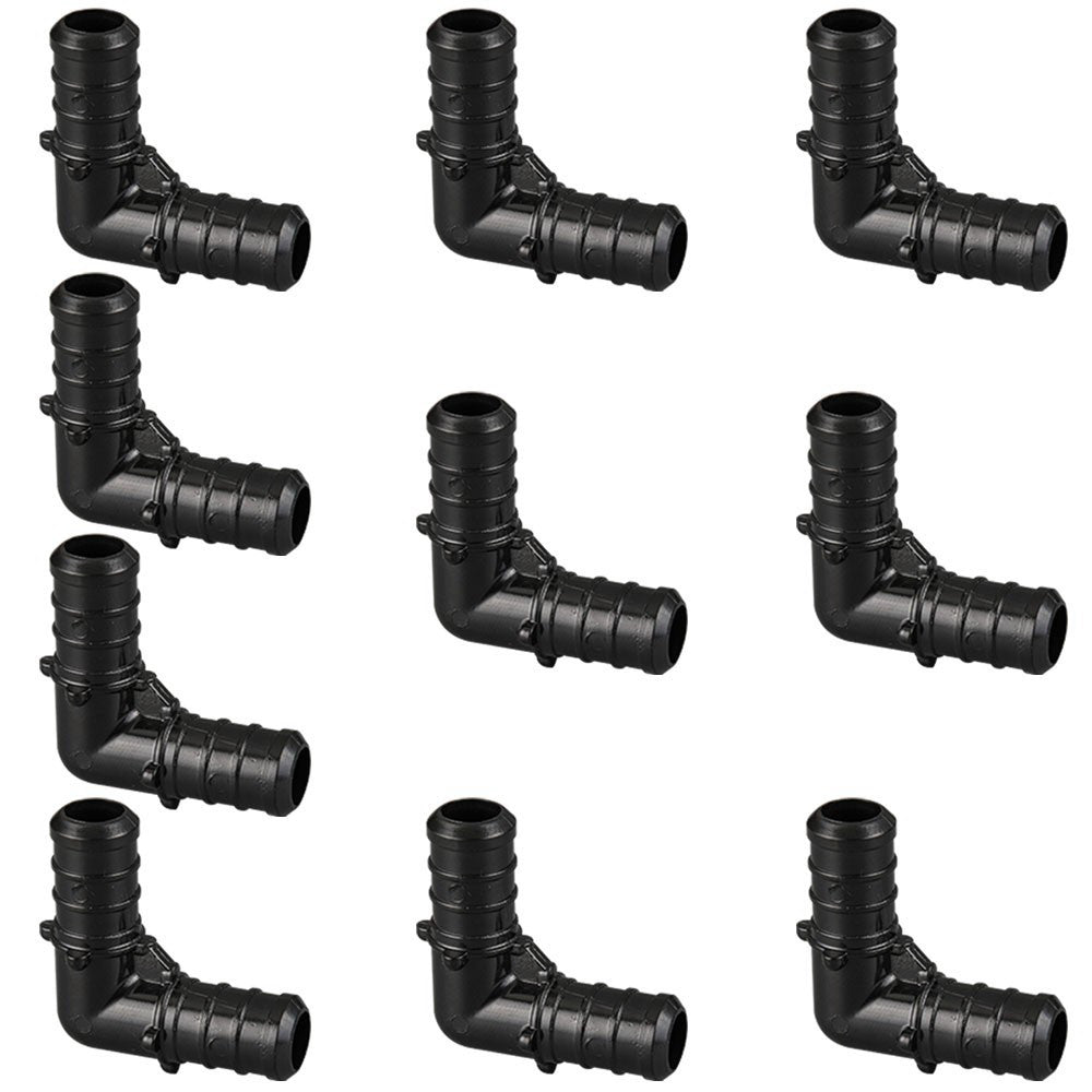 10PCS Poly PEX B  Barb Crimp Fittings 3/4" X 3/4" Elbow 90 Degree PPSU F2159