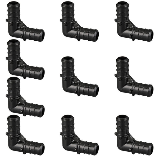 10PCS Poly PEX B  Barb Crimp Fittings 3/4" X 3/4" Elbow 90 Degree PPSU F2159