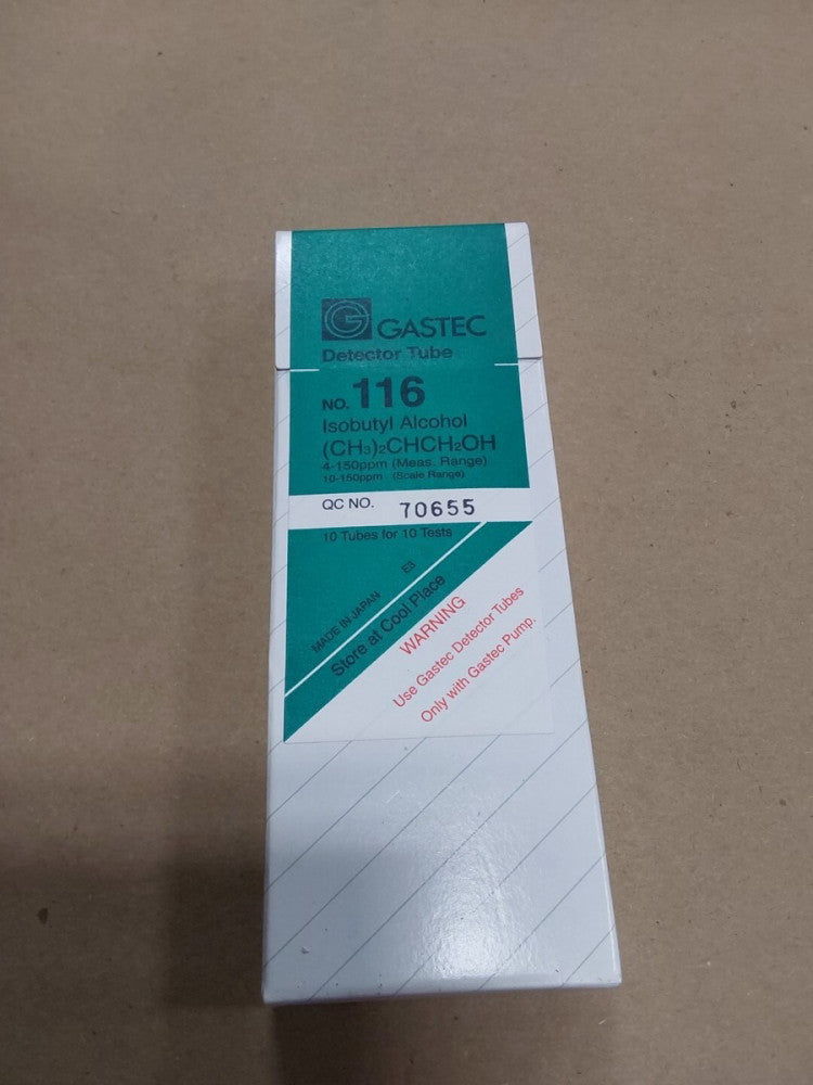 GASTEC No. 116 Isobutyl Alcohol Detector Tube, Box Of 10