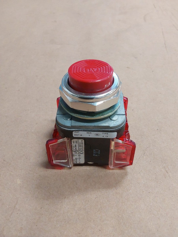 Allen-Bradley 800T-B T With Allen-Bradley 800TC-XD2 D  Red Button 