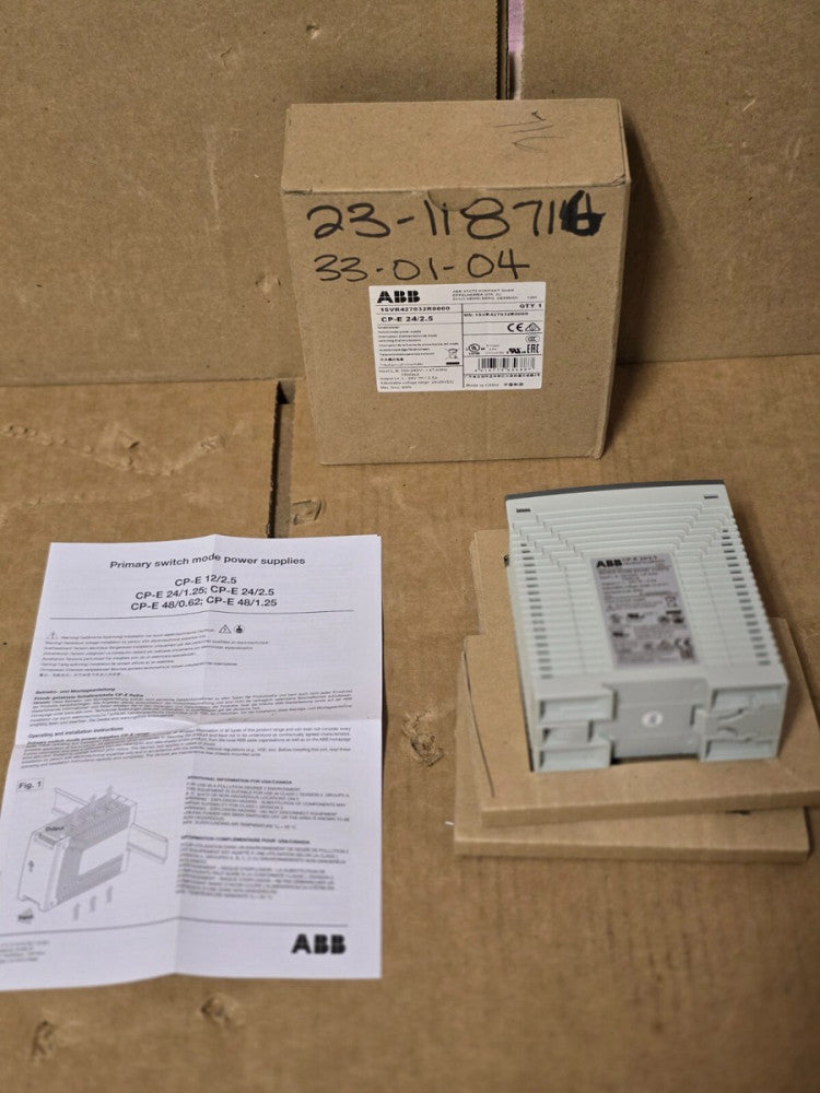 ABB CP-E 24/2.5 SWITCH MODE POWER SUPPLY 24V /2.5A  NEW IN THE BOX !! M/O !!