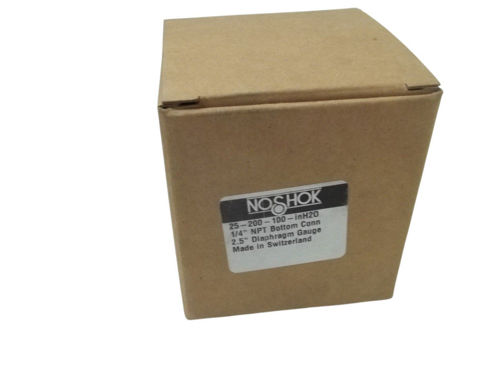 NOSHOK 25-200-100INH20 GAUGE 0-100 PSI NSMP