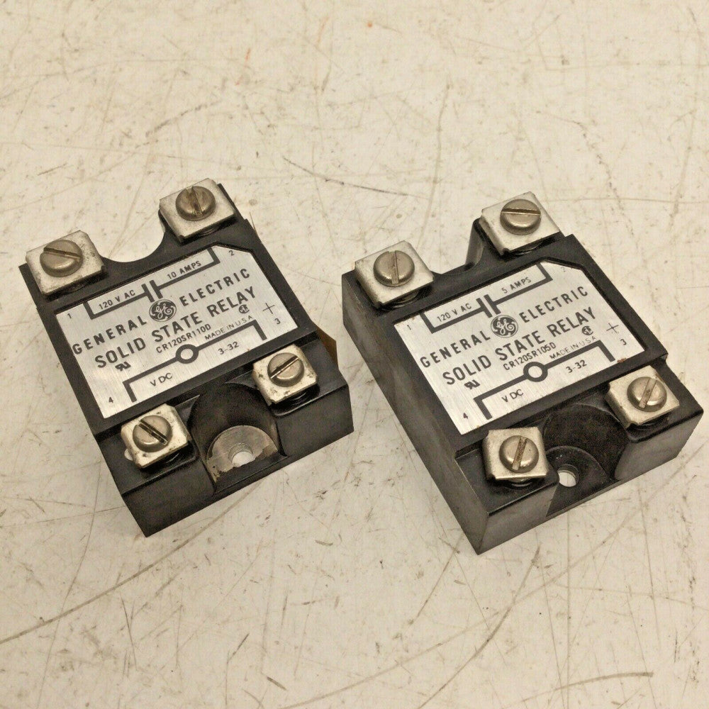GE General Electric CR120SR105D Solid State Relay 120VAC 5A (LOT of 2)