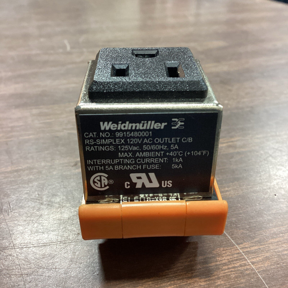 Weidmüller 9915480001 M1A24194960 RS-Simplex 120Vac C/B 5A Outlet