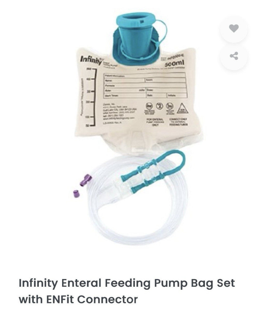 Infinity 500 Ml Enteral Pump Delivery Set with ENFit Connector
