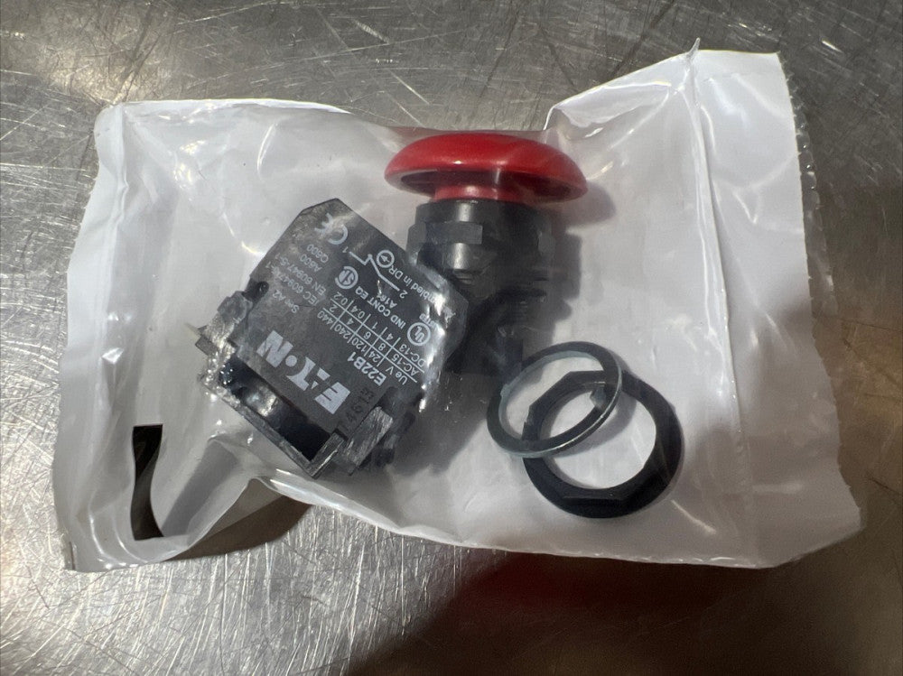 Eaton NSB E22YED232-2 Pushbuttons Non-Illuminated 1NC 2 Position Red 2 BLANK COV