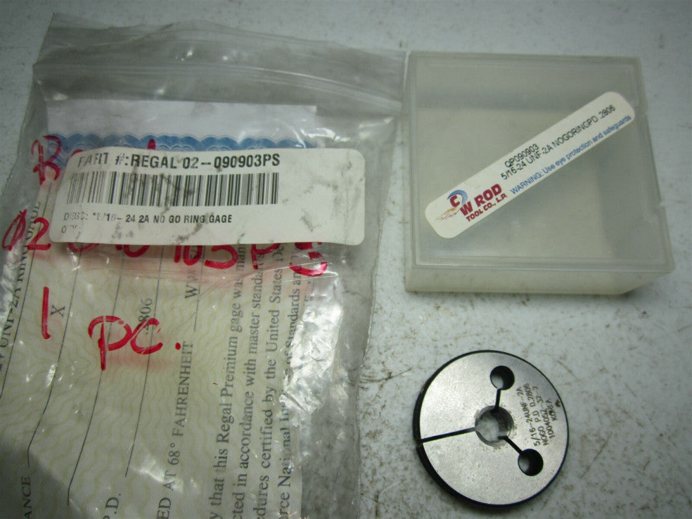 Regal Cutting Tools (QP090903) 5/16-24 .2806 UNF-2A NOGO Ring Gage