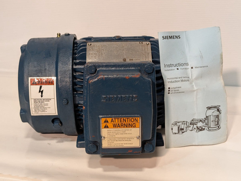 Siemens PE-21 Plus 1MJ91464YP60 Premium Efficiency Induction Motor, 2HP, TEFC