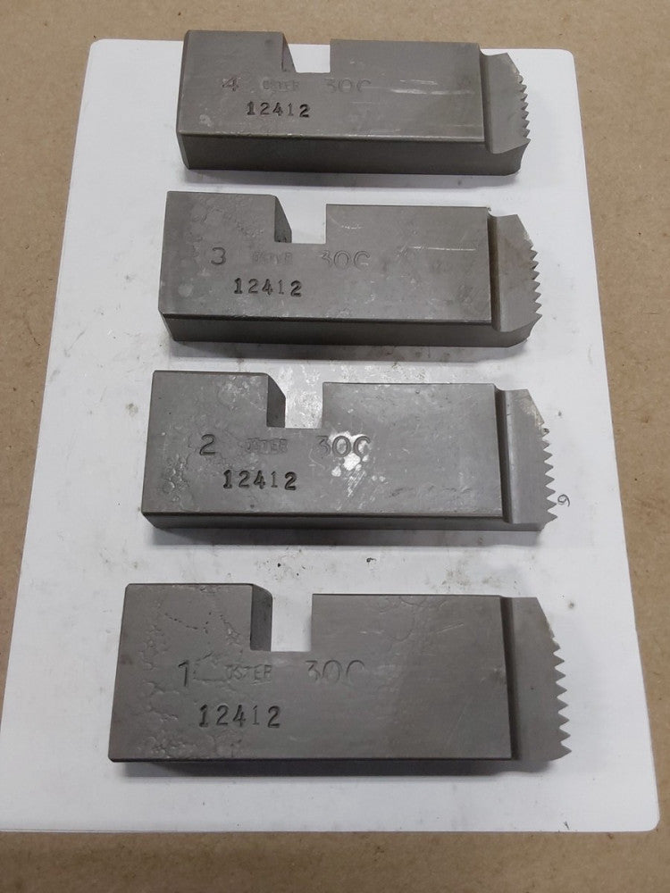 Oster 300 1-4 Die Set #1, 2, 3,4 12410, 1" 1/4 & 12 NF