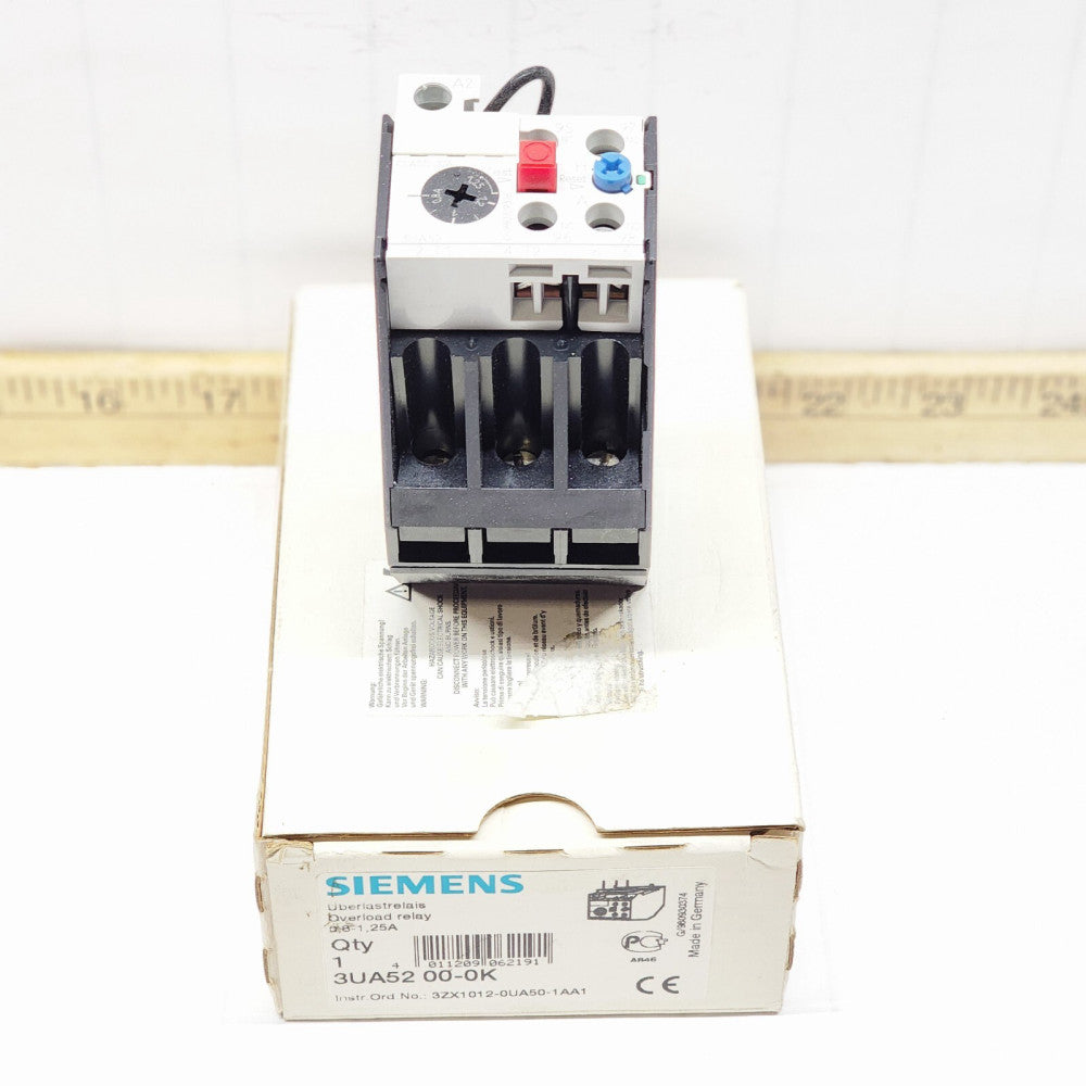 New Siemens Motor Starter Overload Protection Relay 0.8-1.25 Amp  3UA52 00-0K