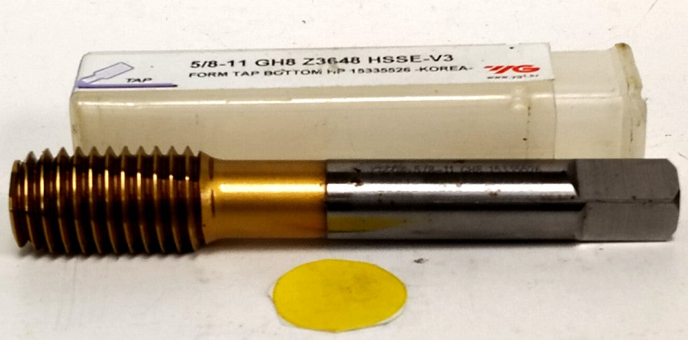 EMUGE 5/8-11 THREAD FORMING TAP 6 GROOVE TIN 15335526 Z3648 HSSE-V3