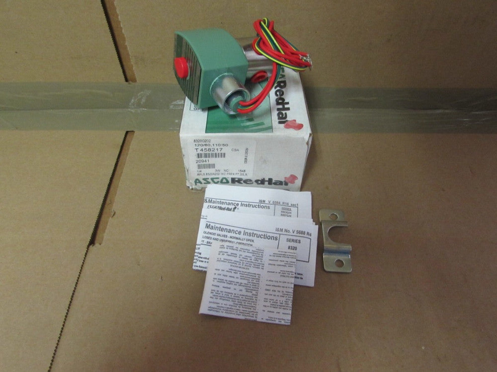 ASCO REDHAT 8320G202 SS, 1/4"NPT, 3-WAY SOLENOID VALVE, NIB! MAKE OFFER!