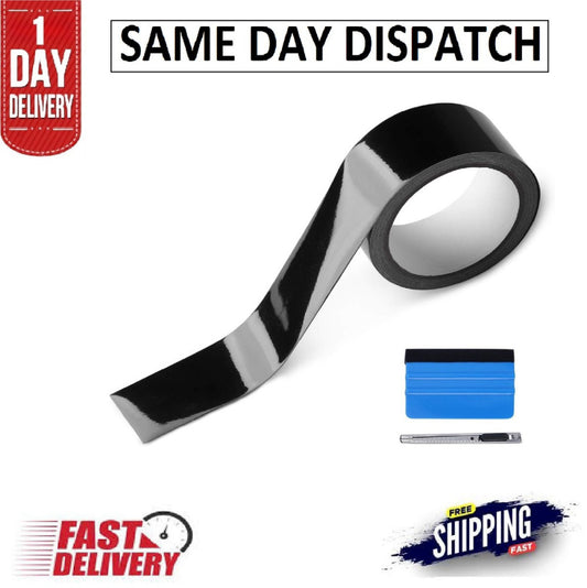 2" x 30 Ft High Gloss Vinyl Tape for Black Out Chrome Delete Window Trim