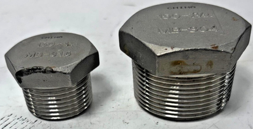 HEX HEAD PLUG LOT OF 2 150-1-1/2" 150-1" MB-304 MB-316
