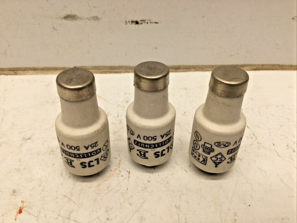 VOLLSCHUTZ 25A 500V Bottle Fuse,  (3 PACK)
