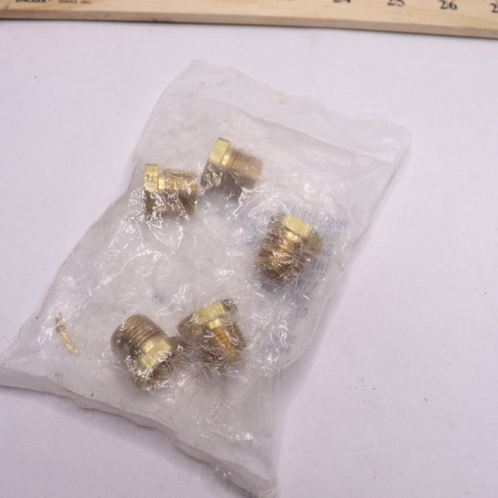 (5-Pk) Bushing Pipe Brass 3/8" x 1/4" MPT x FPT 11089 