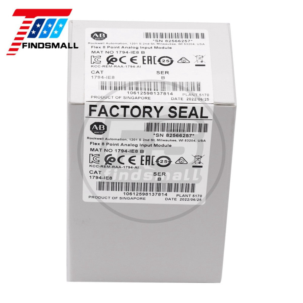 New Factory Sealed US Ship Allen Bradley 1794-IE8 Ser B Analog Input Module
