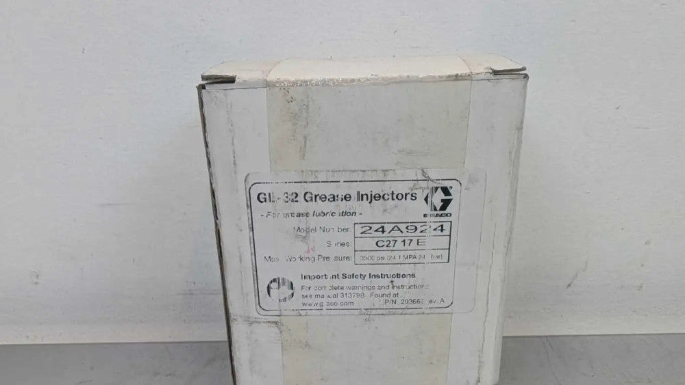 Graco GL-32 Grease Injector 24A924 293663 Ser C2717E Rev A 3500 PSI 1/4" NPT