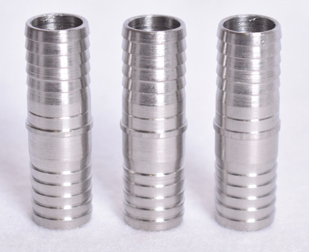 3 Count 1/2" (ID) Hose Barb Splicers Mender Round Unions Couplers Fittings