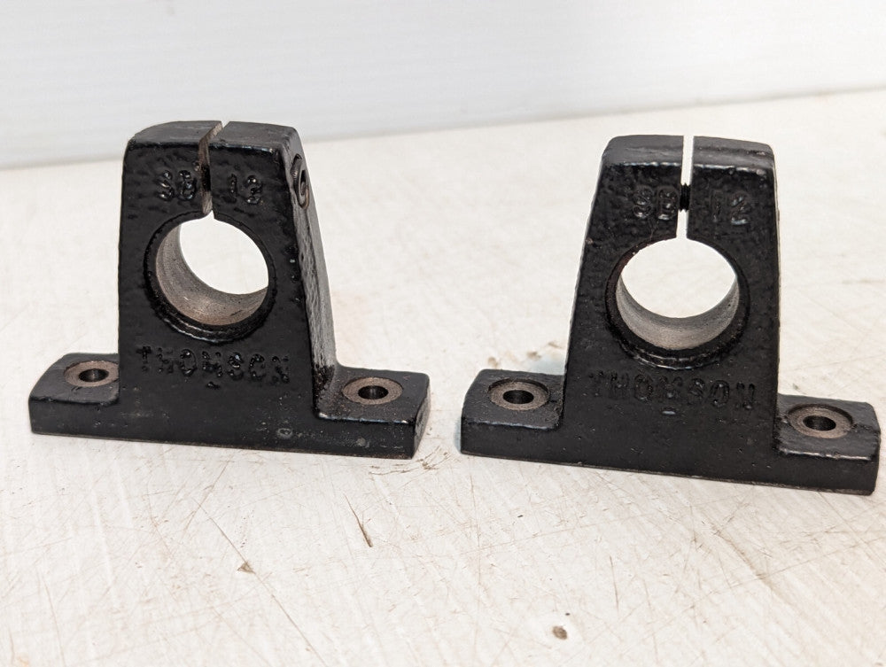 Lot of 2: Thomson SB12 Shaft Support Blocks, malleable iron, 3/4"