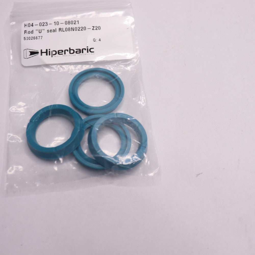 (4-Pk) Hyperbaric Rod U Seal Blue RL08N0220-Z20