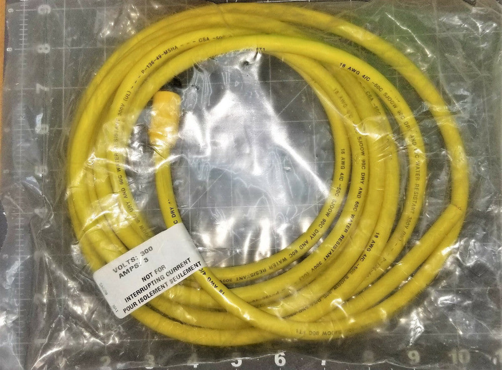 Cooper Crouse-Hinds 5000118-5SE Cable Assembly, Micro DC, 4Pin, 300V, 5A [C3S2]