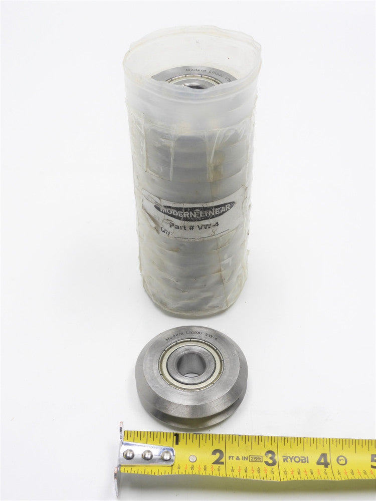 (Pack of 8) Modern Linear VW-4 Guide Rollers V Groove  2.360 x 0.591 x 0.750