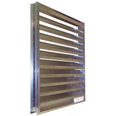 Dayton 5Nkk0 Drainable Louver,Fixed,47-1/2 H,Alum