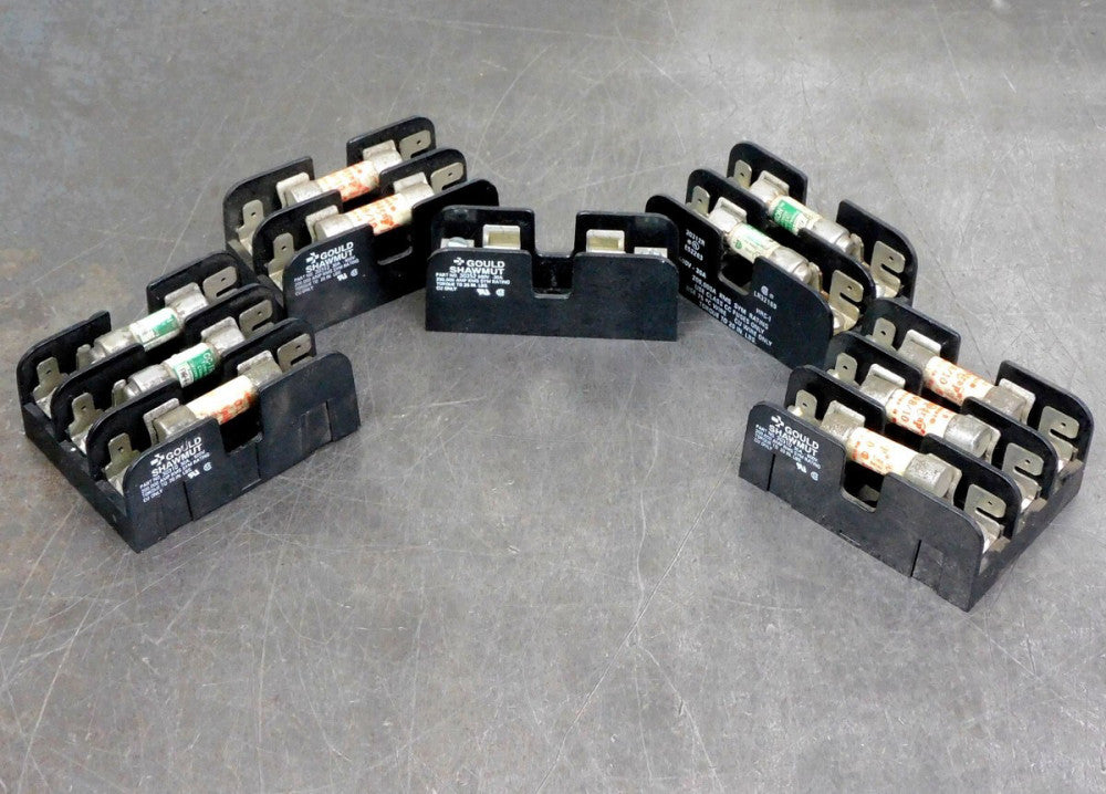 Gould Shawmut - 30310, 30312, 30352 Fuse Holder W/ Fuses Mixed Lot of Five (5)
