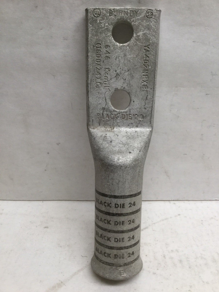 Burndy YA402NFXB 1/2” 2 Hole NEMA Hylug Belled Lug 600 Flex 646kcmil