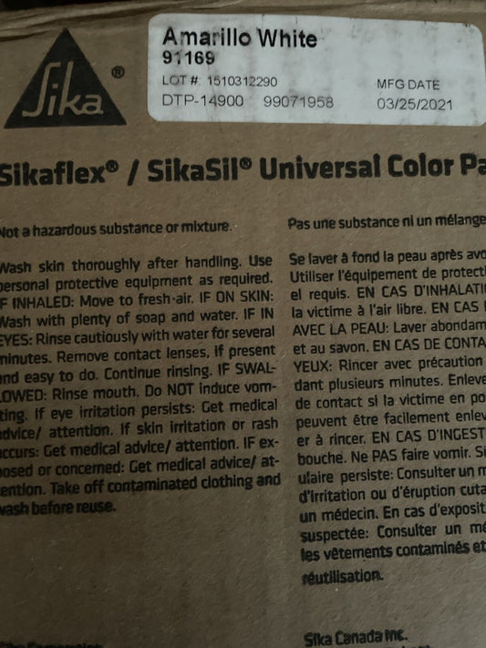 (16) SIKA / SIKASIL UNIVERSAL COLOR PAKS AMARILLO WHITE 91169
