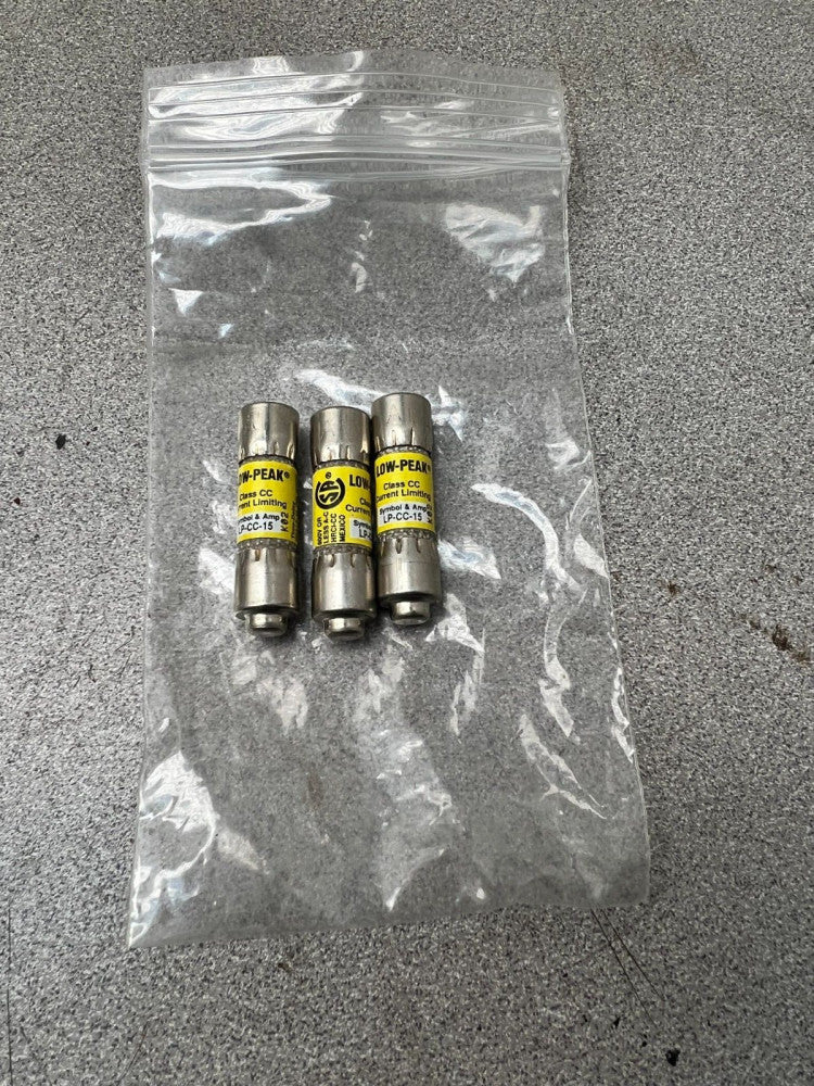 LOT OF 3 NEW NO BOX LOW PEAK FUSE LP-CC-15