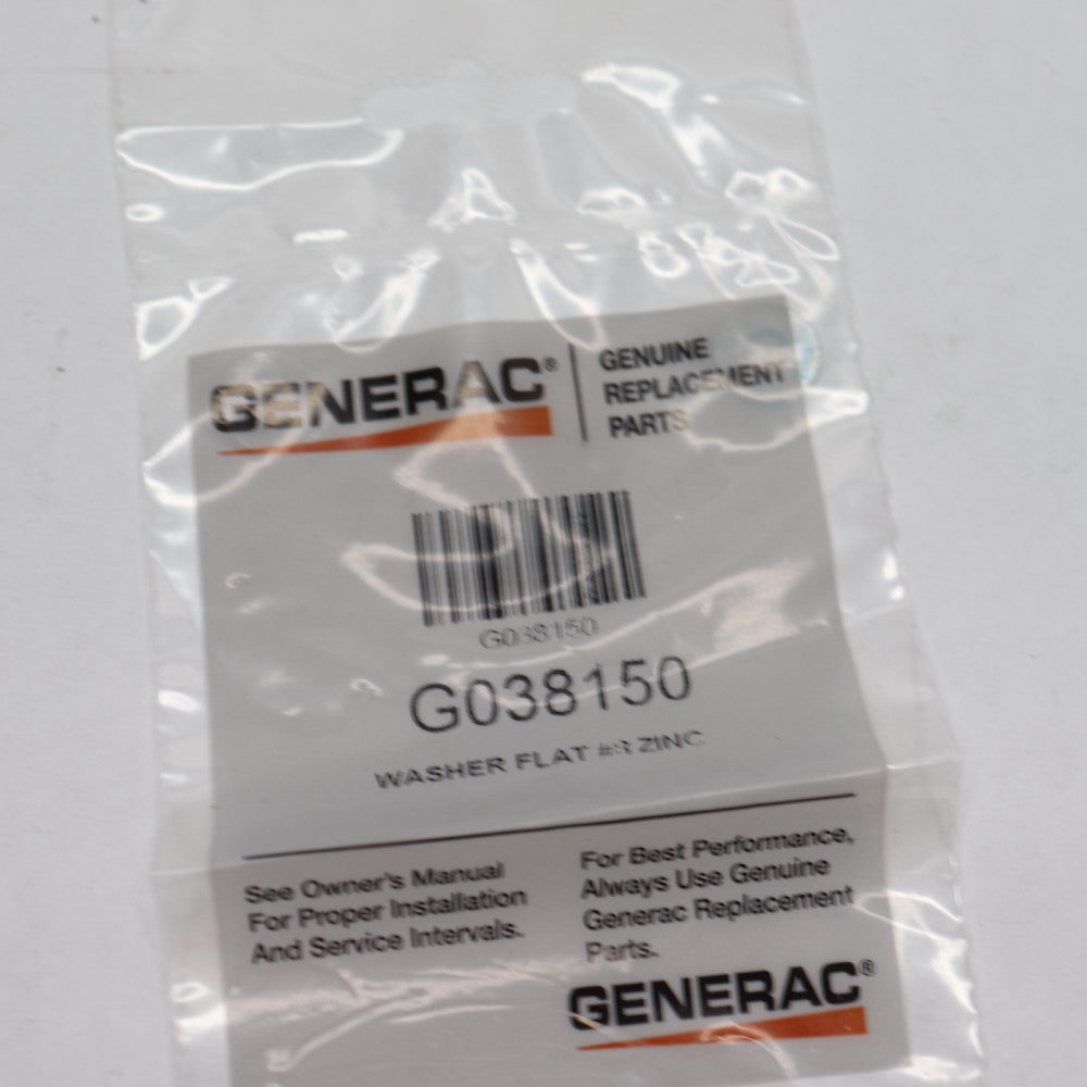 Generac Flat Washer #8 Zinc G038150