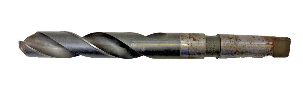 CLE-FORGE,#4 MORSE TAPER SHANK DRILL BIT, P/N 016572, OAL 12-3/8"
