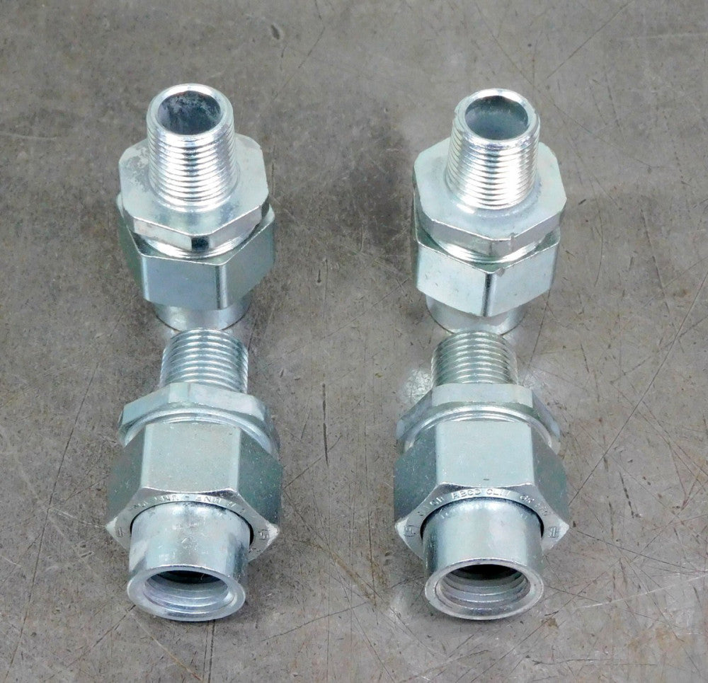 Eaton Crouse-Hinds UNY105 Male Conduit Union 1/2 in. NPT Lot of Four (4)