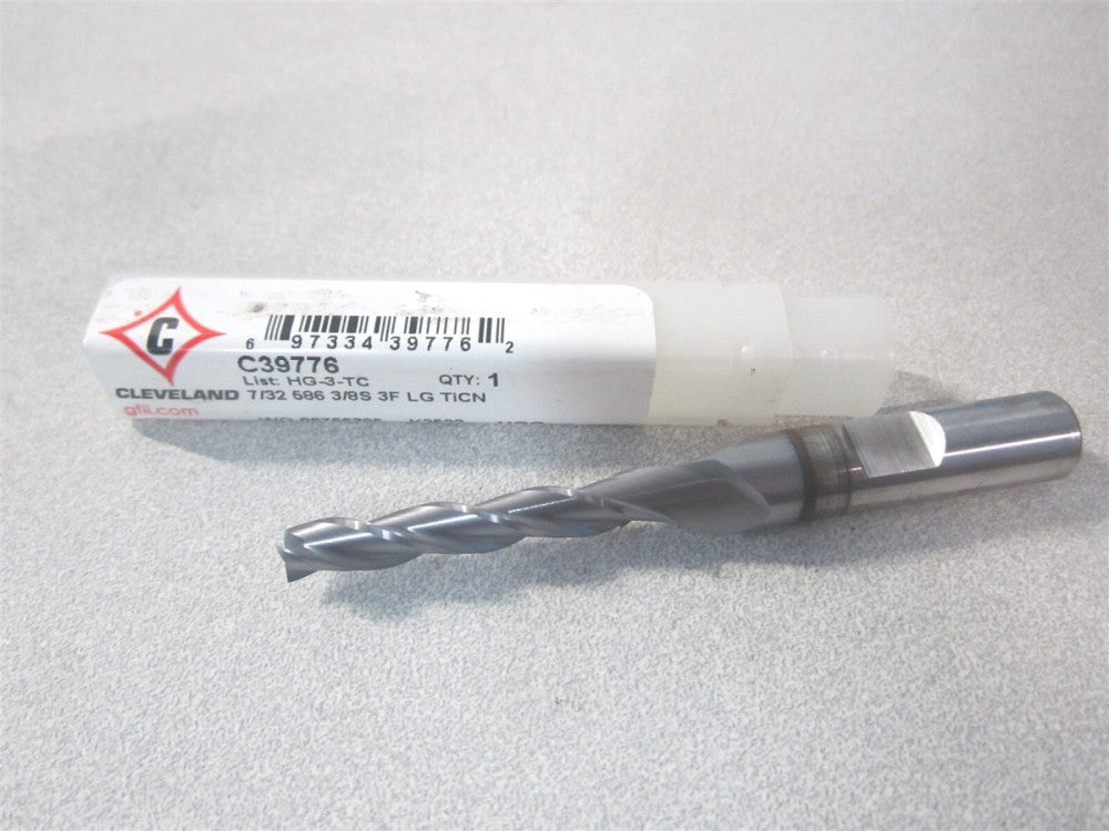 Cleveland (C39776) 7/32" x 3/8" x 1-1/4" x 3-1/16" OAL HSS 3Fl End Mill