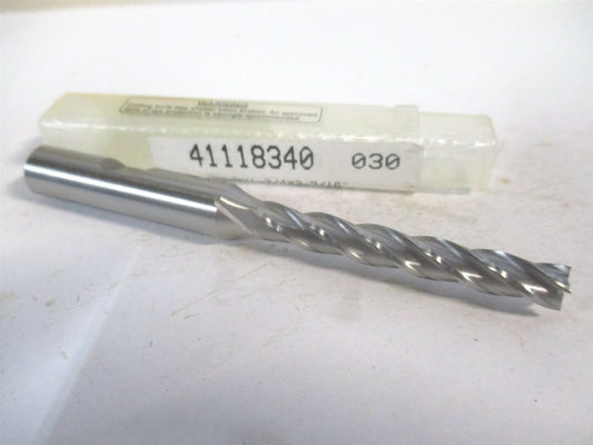 (E1036016) 1/4" x 1-3/4" x 3/8" x 3-9/16" OAL HSS 4 Flute Square End Mill 